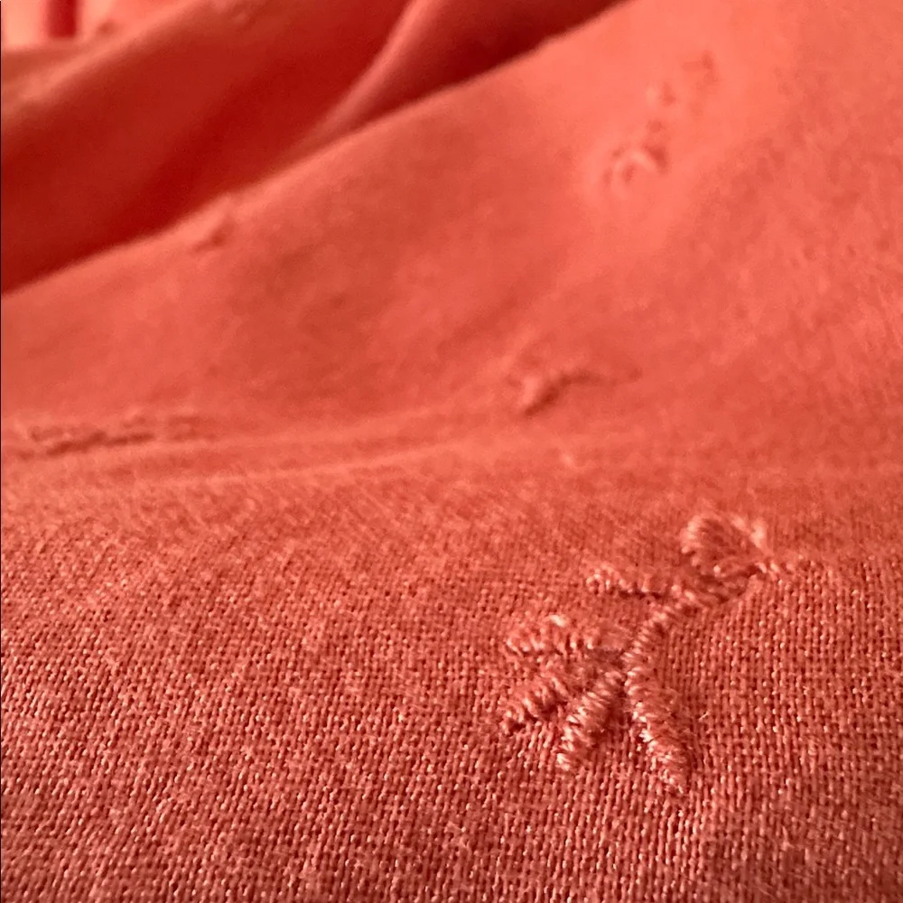 OLD NAVY | Sugar Poppy Color Embroidered Lace Trimmed Cotton Blend Blouse - Picture 7 of 16